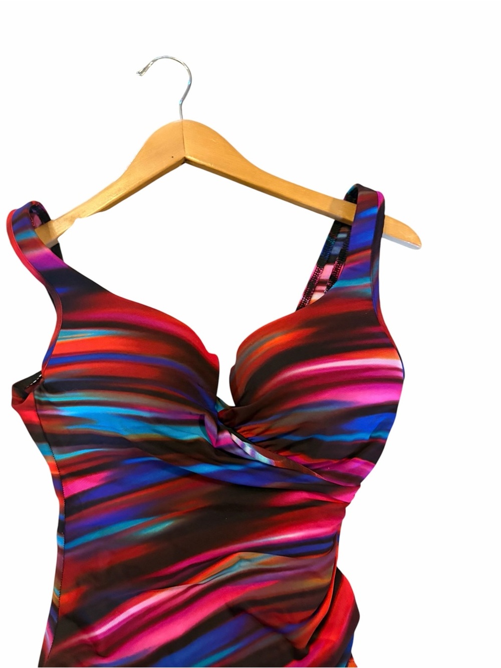 Miraclesuit Color Run Underwire Ruched Adjustable One Piece Swimsuit Size 8 - Picture 5 of 7